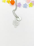 Silver Cactus Charm Necklace, N6497S