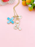 Bandages Stethoscope Charm Necklace – Medical Jewelry Gift for Nurses, Doctors, EMTs & Healthcare Workers N6507
