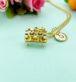 Heart on Park Bench Charm Necklace – Romantic Jewelry Gift for Couples, Nature Lovers & Sentimental Souls, N6517