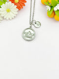 Crown Charm Necklace – Stainless Steel Silver Pendant Jewelry, N6503E