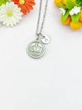 Crown Charm Necklace – Stainless Steel Silver Pendant Jewelry, N6503G