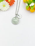 Crown Charm Necklace – Stainless Steel Silver Pendant Jewelry, N6503G