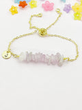 Kunzite Bracelet, Silver or Gold Natural Kunzite Gemstone Jewelry, Necklace Option, N6525