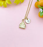 Cake Gold Charm Necklace, Foodie Jewelry Gifts, N6531
