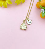 Cake Gold Charm Necklace, Foodie Jewelry Gifts, N6531