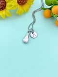 Chicken Leg Silver Charm Necklace, N6526S