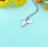 Pizza Silver Charm Necklace, Stainless Steel Jewelry, N6527S