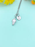 Ice Cream Cone Silver Charm Necklace, Stainless Steel Jewelry, Foodie Jewelry Gifts, N6528S
