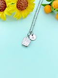 French Fries Silver Charm Necklace, Stainless Steel Jewelry, Foodie Jewelry Gifts, N6530S