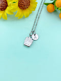 French Fries Silver Charm Necklace, Stainless Steel Jewelry, Foodie Jewelry Gifts, N6530S