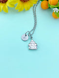 Cake Silver Charm Necklace, Stainless Steel Jewelry, Foodie Jewelry Gifts, N6531S