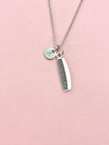 Comb Charm Silver Necklace, Hair Stylists Barbers Cosmetologists Jewelry Gifts, N6537