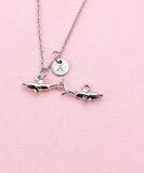 Shark Charm Silver Necklace, Biologist Research Technician Aquarist Jewelry Gifts, N6539
