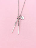 Chopsticks Charm Silver Necklace, N6541
