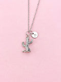 Cactus Charm Silver Necklace, N6542