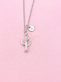 Cactus Charm Silver Necklace, N6543