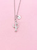 Cactus Charm Silver Necklace, N6543