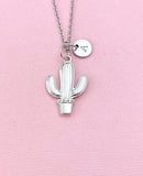 Cactus Charm Silver Necklace, N6547