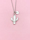 Cactus Charm Silver Necklace, N6547