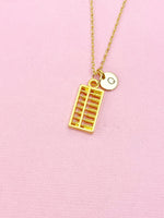 Abacus Charm Gold Necklace, N6550