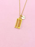 Abacus Charm Gold Necklace, N6550