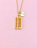 Abacus Charm Gold Necklace, N6550