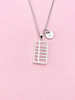 Abacus Charm Silver Necklace, N6551