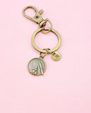 Cake On Plate Charm Bronze Keychain, N6557