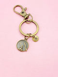 Cake On Plate Charm Bronze Keychain, N6557