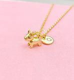 Tiny Cute Dog Charm Gold Necklace, N6567
