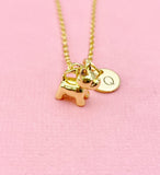 Tiny Cute Dog Charm Gold Necklace, N6567