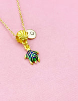 Tortoise Charm Necklace, Cute Turtle Jewelry, N6571
