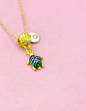 Tortoise Charm Necklace, Cute Turtle Jewelry, N6571