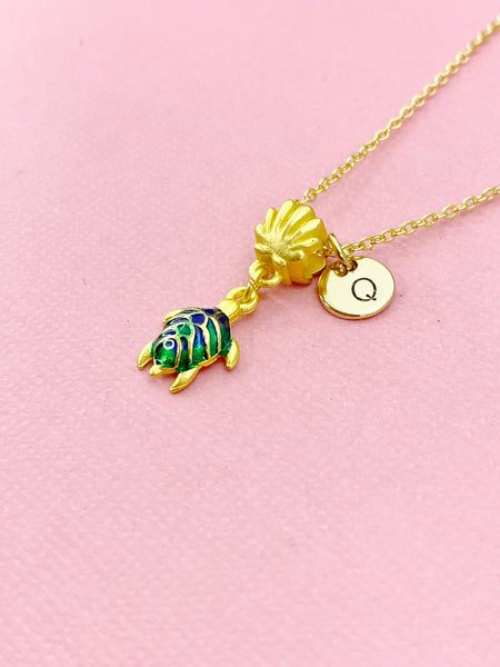Tortoise Charm Necklace, Cute Turtle Jewelry, N6571