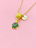 Tortoise Charm Necklace, Cute Turtle Jewelry, N6571