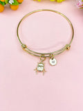 Scarab Bug Insect Charm Personized Gold Or Silver Bracelet, N4944