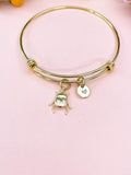 Scarab Bug Insect Charm Personized Gold Or Silver Bracelet, N4944
