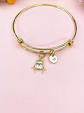 Scarab Bug Insect Charm Personized Gold Or Silver Bracelet, N4944