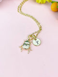 Scarab Bug Insect Charm Personized Gold or Silver Necklace, N4944N