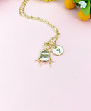 Scarab Bug Insect Charm Personized Gold or Silver Necklace, N4944N