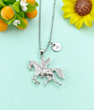 Pegasus Horse with Wings Charm Necklace, N6631
