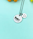 Gold Mellophone Charm Necklace Music Instrument School Marching Band Gifts, D437M