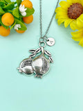 Silver Pomegranate Charm Necklace, N778