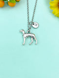 Silver Greyhound Dog Charm Necklace, N1585