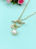 Pearl Necklace, Natural Pearl Jewelry, Gold or Silver Option, N6556P