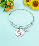 Volleyball Coach Bracelet Stainless Steel, Christmas Gifts for School Sport Team Volleyball Coach, D127