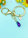 Purple Eggplant Charm Keychain, N5630K