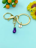 Purple Eggplant Charm Keychain, N5630K