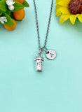 Silver Coffee Cup Charm Necklace, N6648