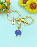Gold Blueberry Charm Necklace, Fruit Blueberry Charm, N3131K